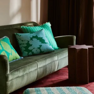 Bonnie & Neil Thin Stripe Jade Cushion Outlet