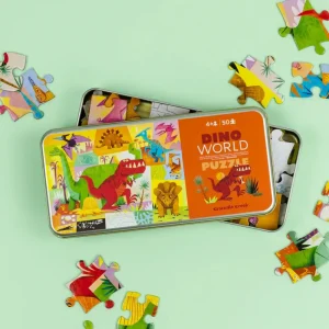 crocodile creek 50 pc Tin Puzzle - Dino World Clearance
