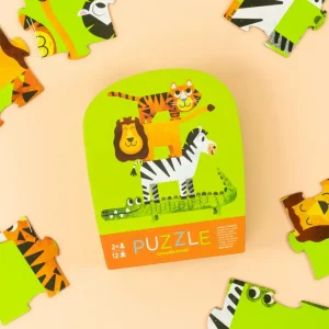 crocodile creek Mini Puzzle 12pc - Jungle Friends Fashion
