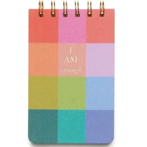 Designworks Ink Twin Wire Notepad - Rainbow Check Hot