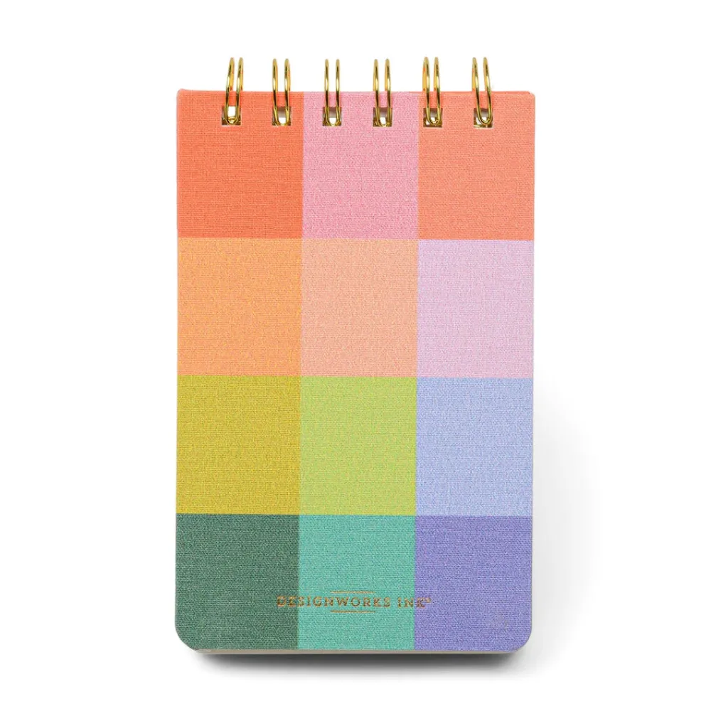 designworks_ink_twin_wire_2.webp Designworks Ink Twin Wire Notepad - Rainbow Check Hot