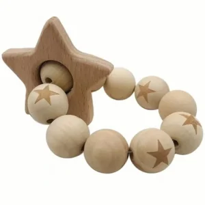 Dlux Twinkle Lotus Wood Star Teether Clearance