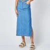 CLEAR100 DRICOPER Mona Rodeo Blue Tencel Skirt Clearance