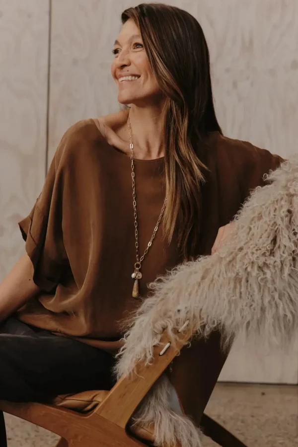 Eb&Ive Eb & Ive Eden Relaxed Top -Tobacco Fashion