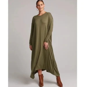 Eb&Ive Eb & Ive Studio Jersey Dress - Fern Hot