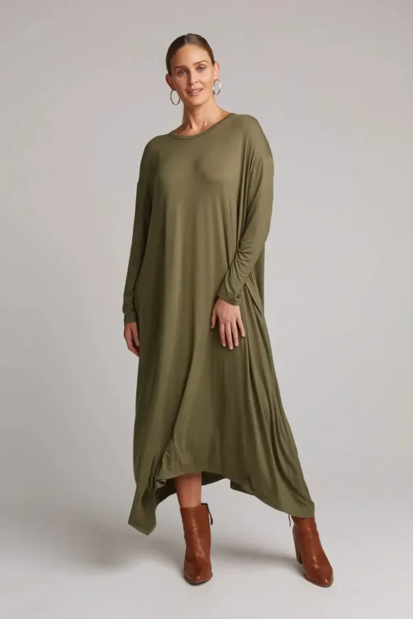 Eb&Ive Eb & Ive Studio Jersey Dress - Fern Hot