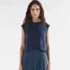 ELK Lunel Knit Vest - Deep Sea Blue Outlet