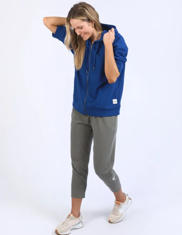 ELM BEACHY ZIP HOODIE - China Blue Hot