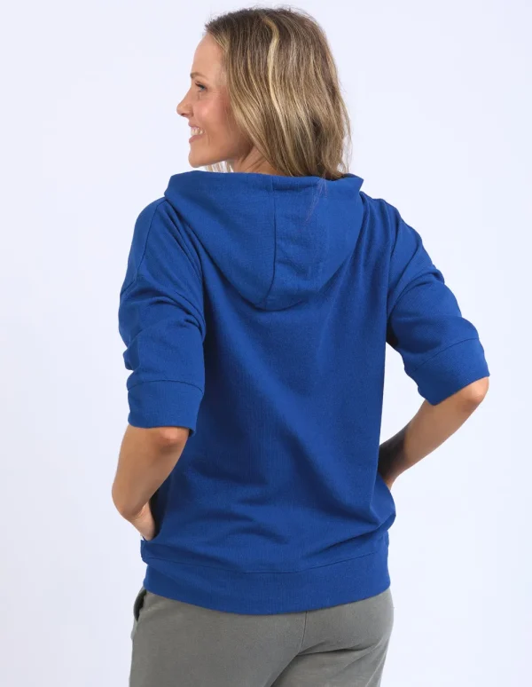 ELM BEACHY ZIP HOODIE - China Blue Hot