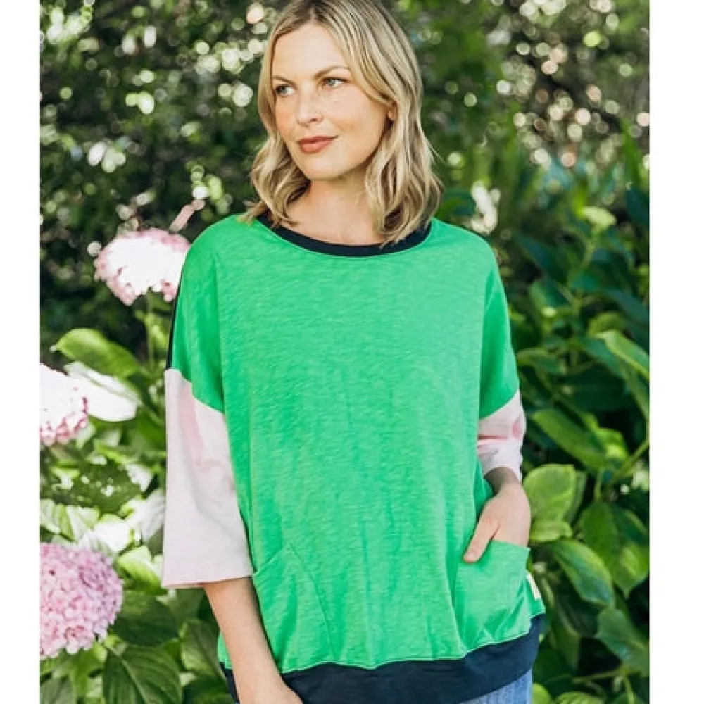 elm_maize_colour_block_sw_0.webp ELM MAIZE COLOUR BLOCK SWEAT Sale