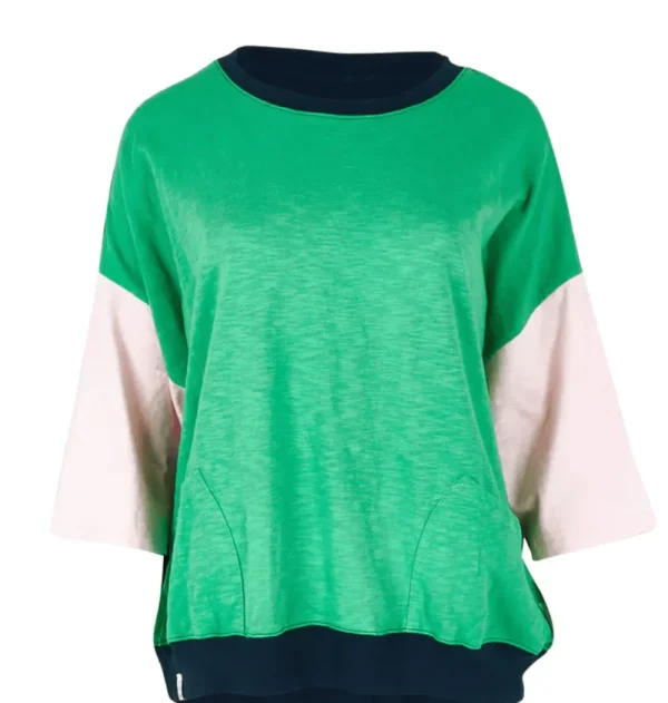 ELM MAIZE COLOUR BLOCK SWEAT Sale