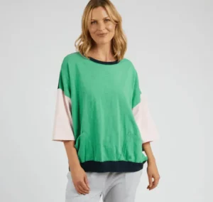 ELM MAIZE COLOUR BLOCK SWEAT Sale