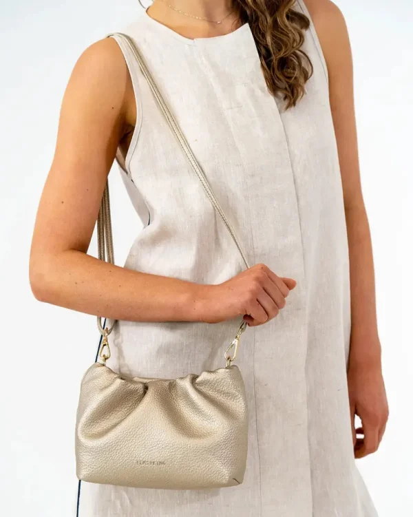 Elms & King Monty Crossbody Gold New