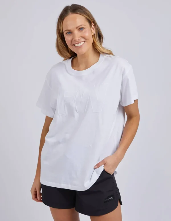 Foxwood Embroidery Tee - White Best