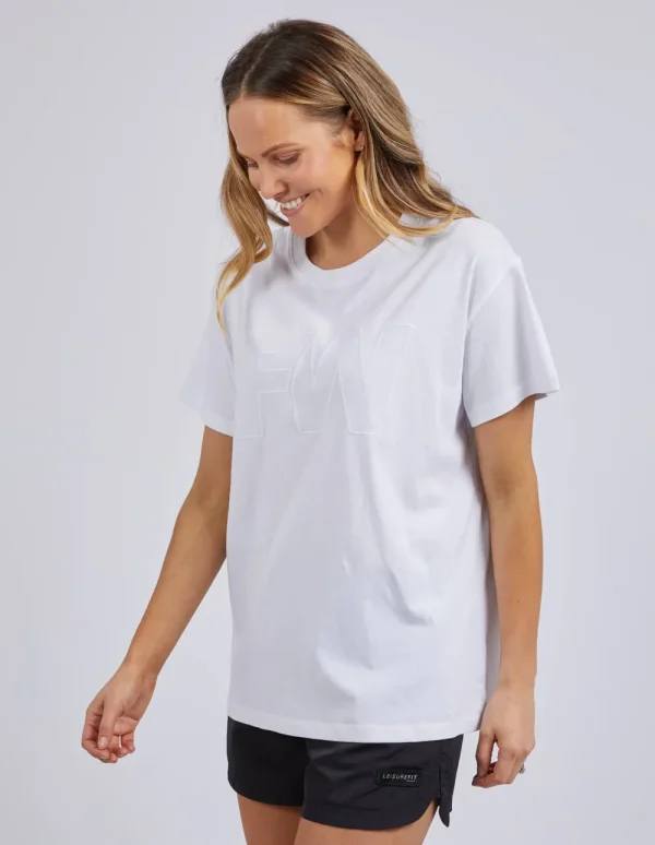 Foxwood Embroidery Tee - White Best