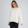 Foxwood Jayne Throw On Knit - Vintage White Online