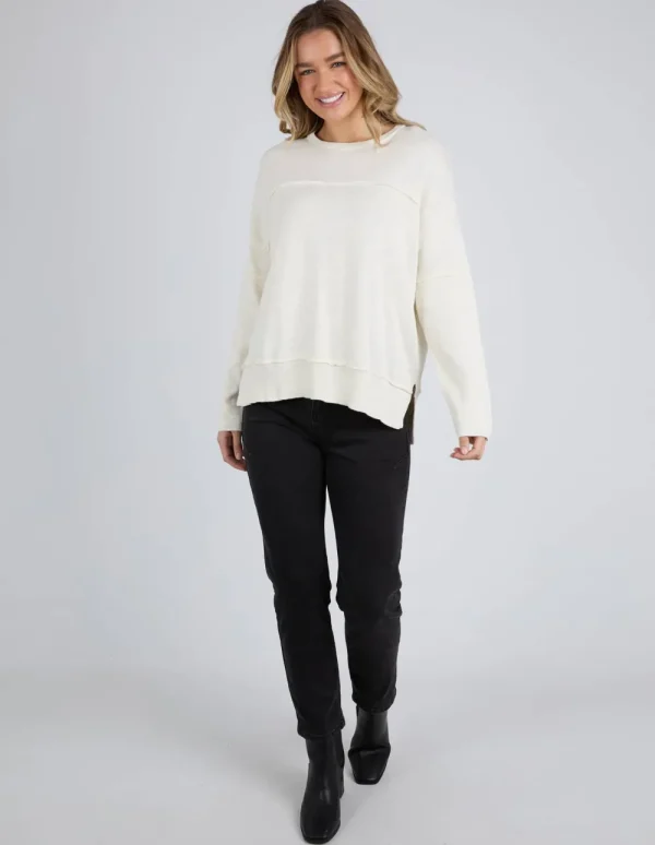 Foxwood Jayne Throw On Knit - Vintage White Online