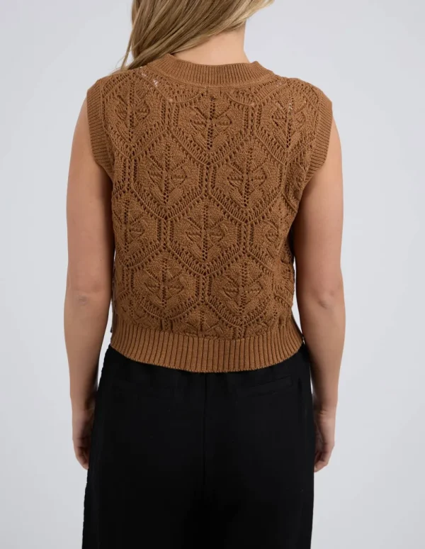 Foxwood Luna Knit Vest - Toasted Coconut Online