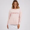Foxwood Simplified Metallic Crew- Pink Fashion