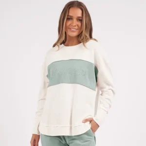 Foxwood Simplified Tonal Crew - Sage New