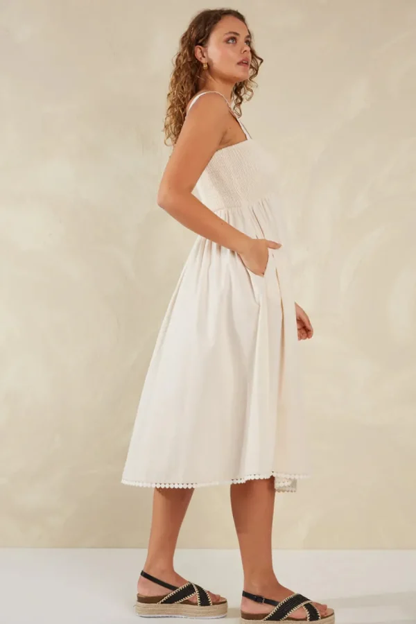 Haven Adelfia Shirred Dress Hot