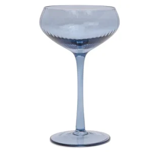 Here's How The Lou Coupe Glass - Set of 2 Blue Fashion