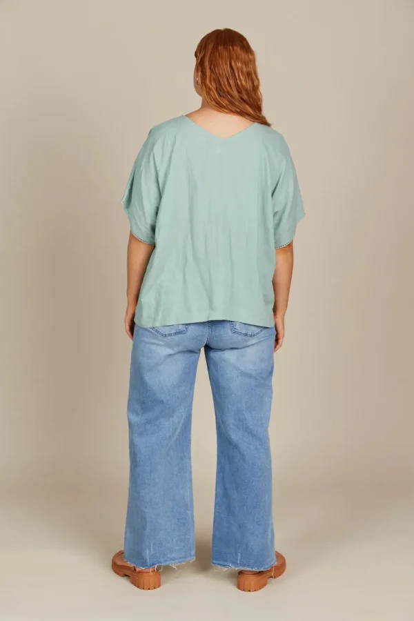 Isle Of Mine Amelie Relaxed Top - Seafoam Clearance