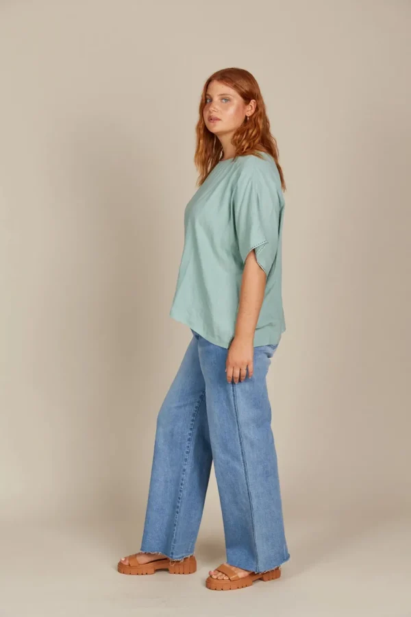 Isle Of Mine Amelie Relaxed Top - Seafoam Clearance