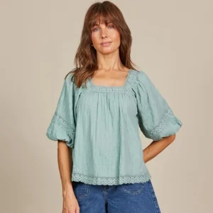 Isle Of Mine Fleur Top - Seafoam Sale