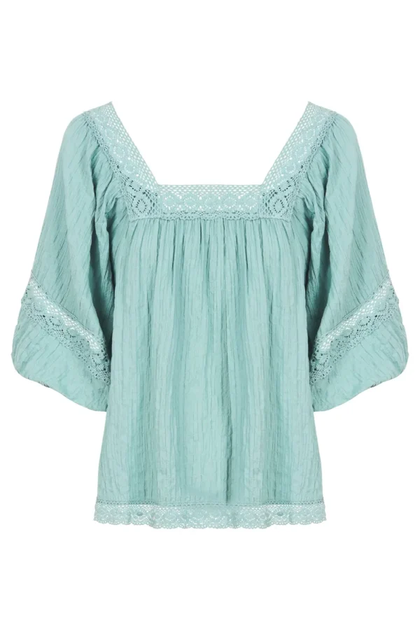 Isle Of Mine Fleur Top - Seafoam Sale