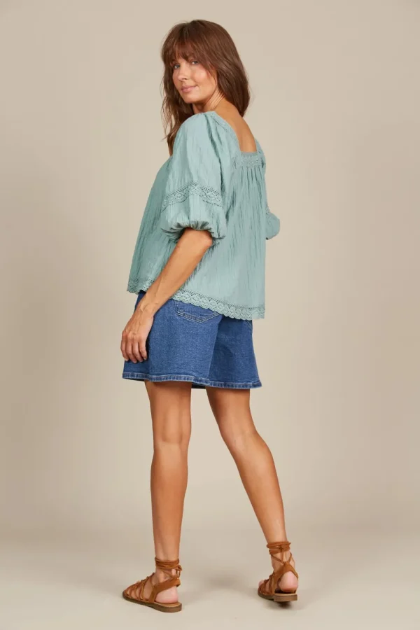 Isle Of Mine Fleur Top - Seafoam Sale