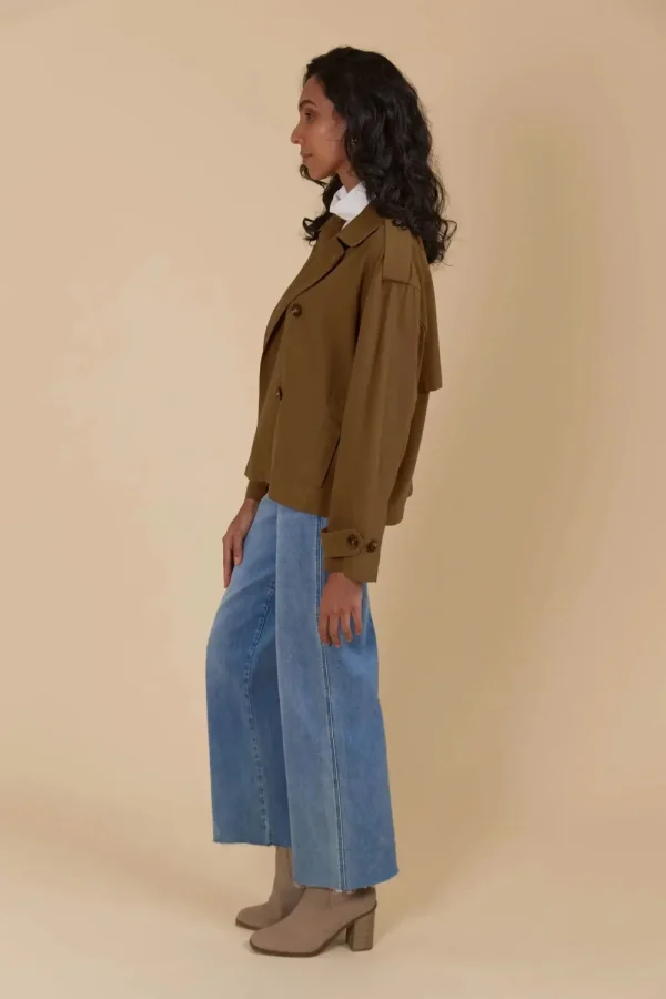 Isle Of Mine Freya Crop Trench - Toffee Online