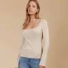 Isle Of Mine Juno Square Neck Top - Canvas Outlet