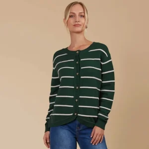 Isle Of Mine Juno Stripe Jumper/Cardigan - Reversable Discount