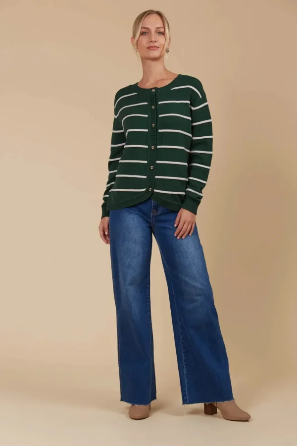 Isle Of Mine Juno Stripe Jumper/Cardigan - Reversable Discount
