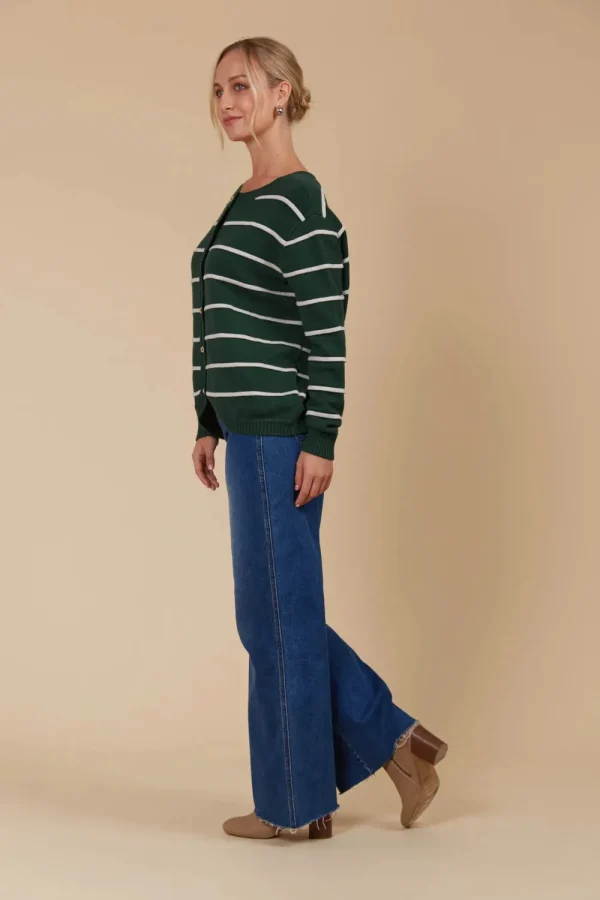 Isle Of Mine Juno Stripe Jumper/Cardigan - Reversable Discount