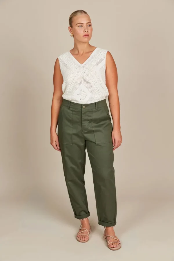 Isle Of Mine Lucille Pant - Olive Clearance