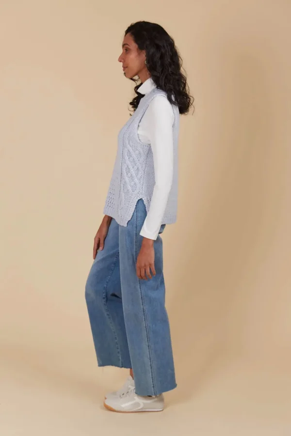 Isle Of Mine Luna Knit Vest - Sky Fashion