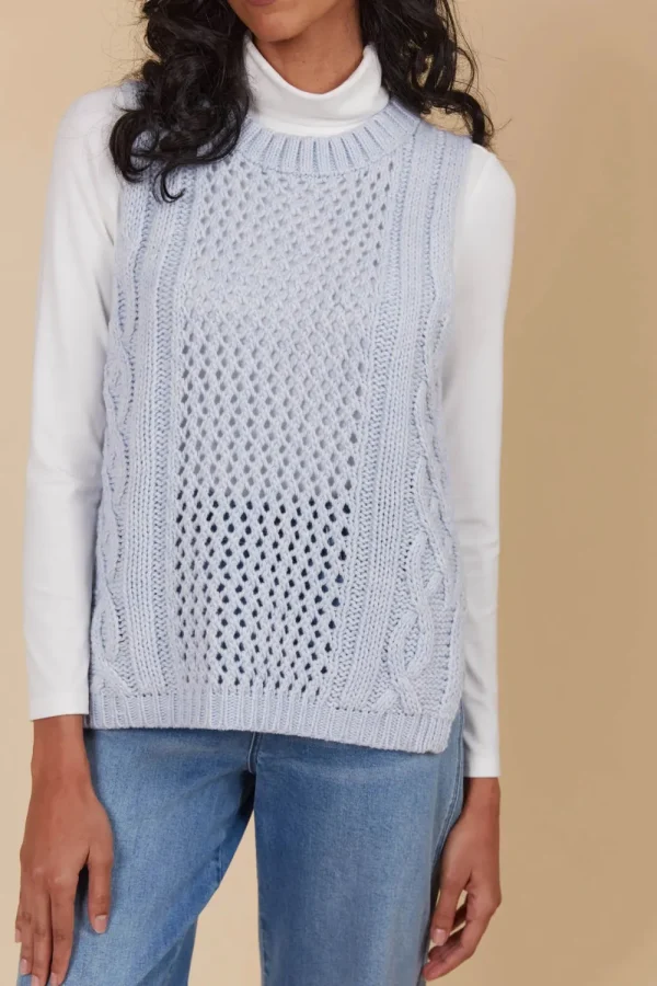 Isle Of Mine Luna Knit Vest - Sky Fashion