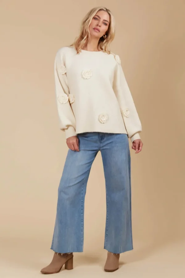Isle Of Mine Miru Flower Jumper- Canvas Fashion