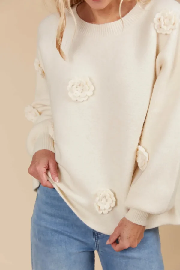 Isle Of Mine Miru Flower Jumper- Canvas Fashion