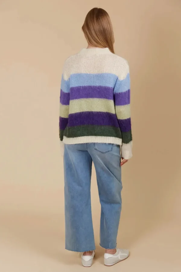 Isle Of Mine Pallas Stripe Jumper - Violet Clearance