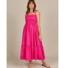 Isle Of Mine Remi Shirred Maxi - Raspberry Outlet