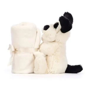 Jellycat Bashful Black & Cream Puppy Soother Fashion