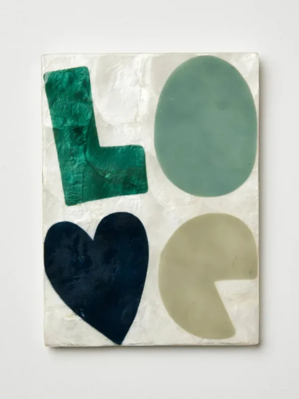 Jones & Co Jones and Co Golden Love Tile - Blue Clearance