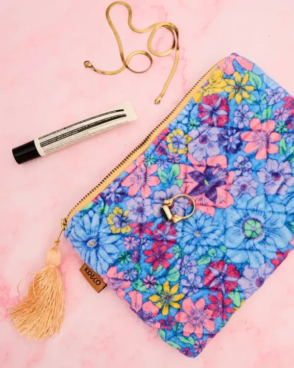 Kip & Co Bunch Of Fun Velvet Cosmetics Purse Outlet