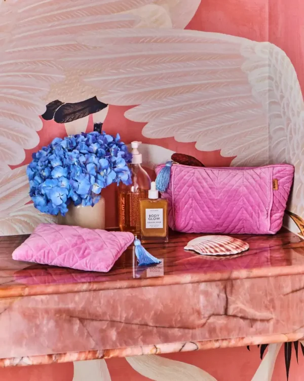 Kip & Co Candy Crush Velvet Cosmetics Purse Hot