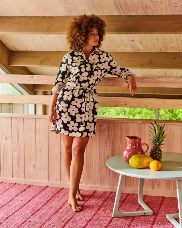 Kip & Co Flower Face Adult Sicilian Shirt Dress Best