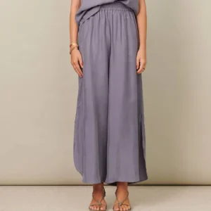 POL Cupro Pants - Blue Fashion