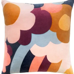 Rachel Castle Jumble Garden Velvet Cushion Hot